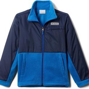 Columbia Youth Boys Steens Mt Overlay Collegiate Navy Medium 10/12 Fleece ZipNew